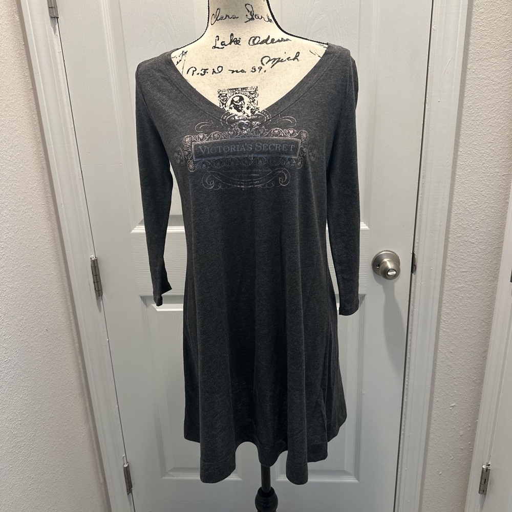 Victoria's Secret Charcoal Gray V-Neck Night Dress